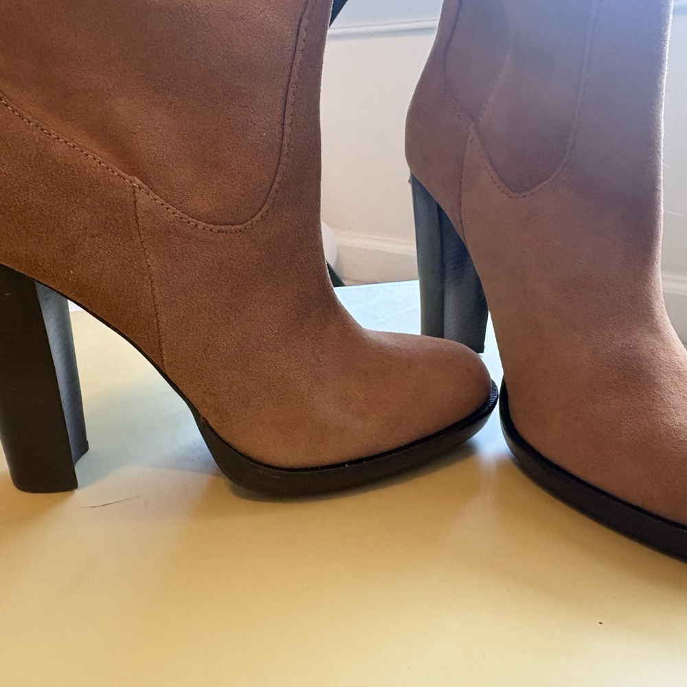 Michael Kors Tan Suede Knee High Boots